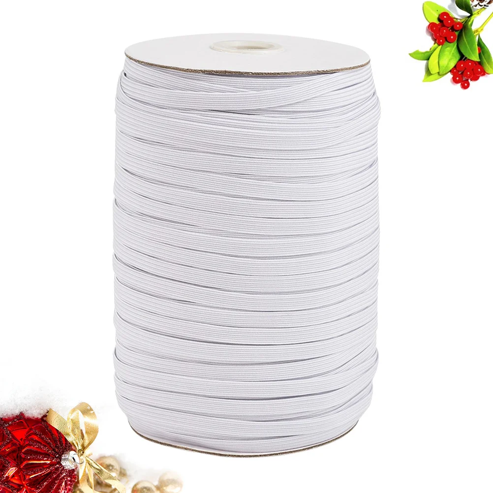 

180 м плоская эластичная лента из полиэстера, ремешок для ушей, маска для лица, белый ремешок для шитья своими руками, аксессуары для одежды, украшение костюма