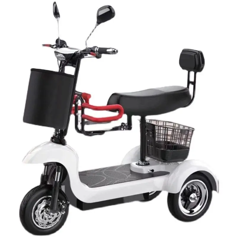 New Household Three Wheel Mobility Scooter For Ladies & Seniors 500W48V15AH Battery Adult Small Daily Travel Electric Tricycle