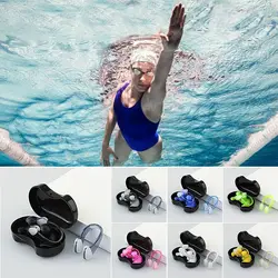 Silicone Earplug Nose Clip Suit with Case Soft Swimming Earplugs Set Waterproof Anti-noise Ear Plugs Diving/Surfing/Swimming