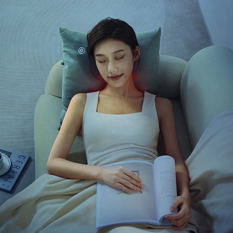 Nuovo design Vendite calde Massageador Massaggiatore vibratore per dito più profondo Massaggiatore a mani libere Elettrico 6 modalità Cuscino per massaggio al collo