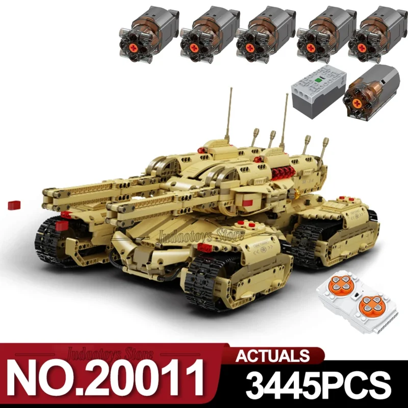 

Mold King 20011S военный танк Mammoths, строительный блок, креативный набор кирпичей в сборе, развивающая игрушка, детский рождественский подарок, 3445 шт.