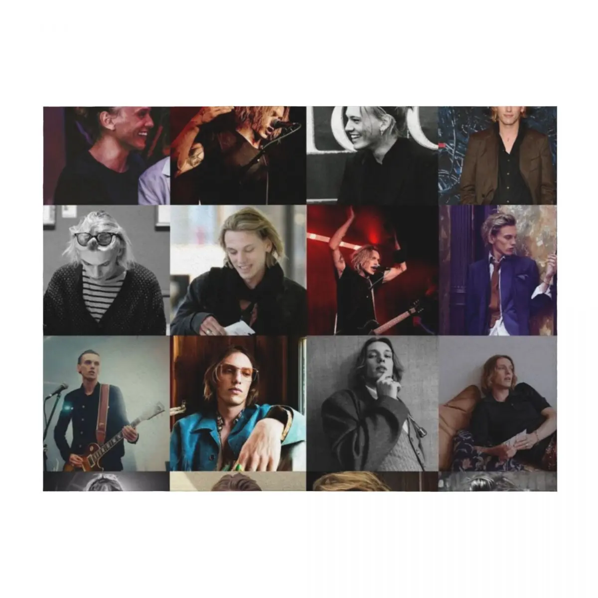 

Jamie Campbell Bower Collage Throw Blanket Soft Moving for babies heavy to sleep Blankets