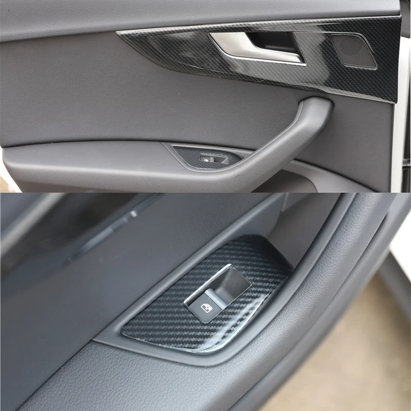 RHD Carbon Grain Overlays Interior Trim for Audi A4 B9 Sedan
