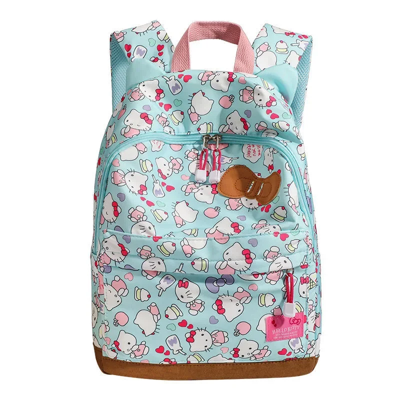 Sanrio neue Hallo Kitty Student Schult asche lässig und leicht Schulter polster niedlichen Cartoon College großen Kapazität Rucksack