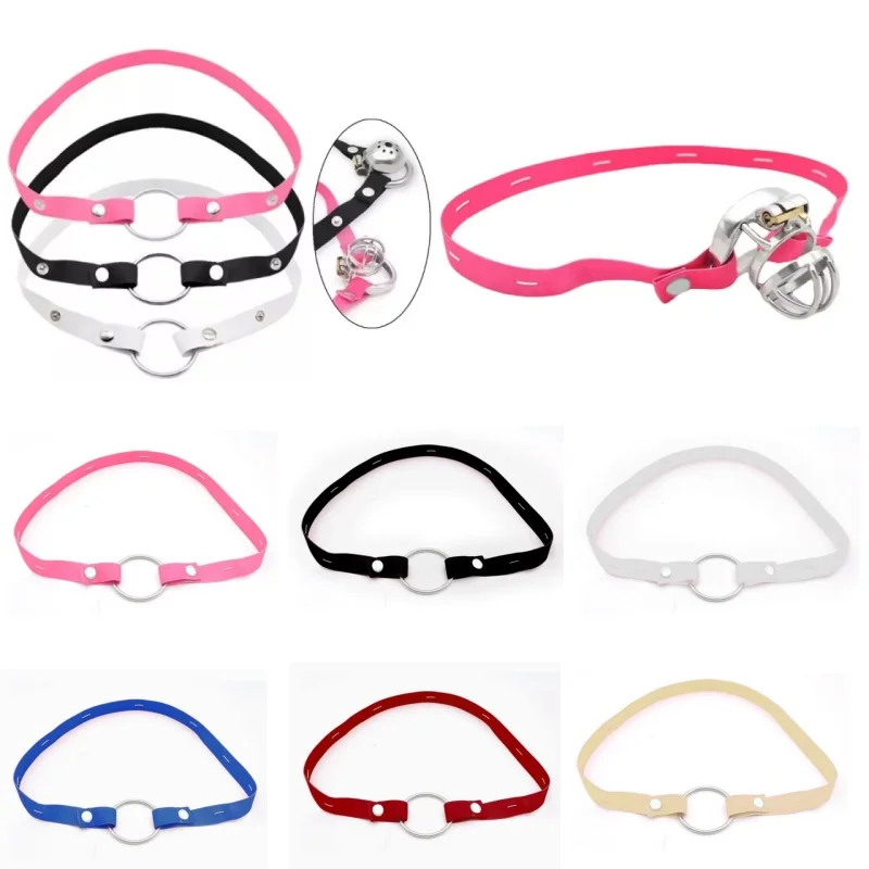 Adult Sex Toys 18+Male Chastity Cage Anti-off Elastic Band Auxiliary Belt ONLY Adjustable Ring Underwear Rope Les Scrotum Rings