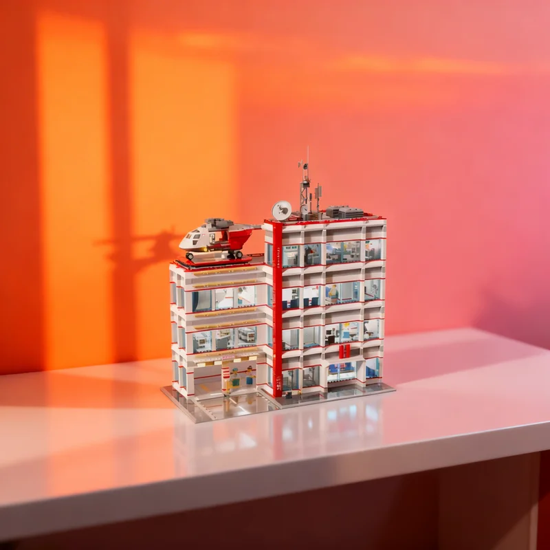 

6030 деталей MOC GENERAL HOSPITAL: Модульный конструктор-модель городской улицы, креативный подарок, DIY-декор для взрослых и детей, премиум-класс, для рабочего стола