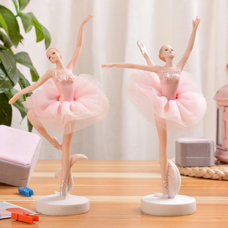 

Modern Ballet Dancing Girls Resin Accessories Birthday Gifts Home Bookcase Cabinet Furnishing Crafts Store Hotel Ornaments Decor