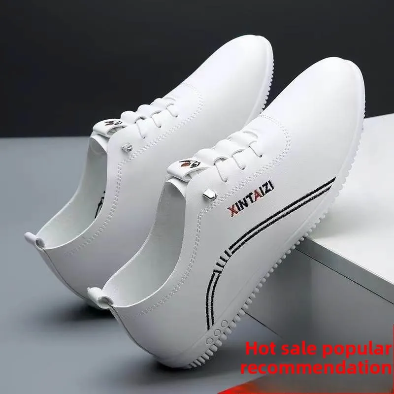 

Мужские повседневные удобные дышащие модные универсальные весенние белые кроссовки из мягкой кожи Leather oes