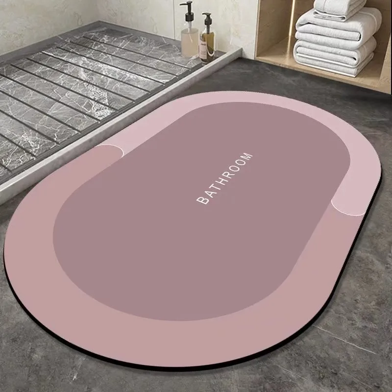 Diatom Mud Bath Mat Super Absorbent Bath Carpet Non Slip Thick Kitchen Bathroom Rug Toilet Entrance Doormat Washable Floor Mats