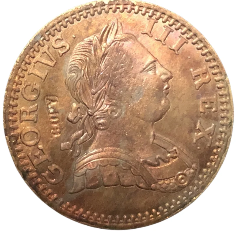 1770 United Kingdom Half Penny - George III Copper Coin