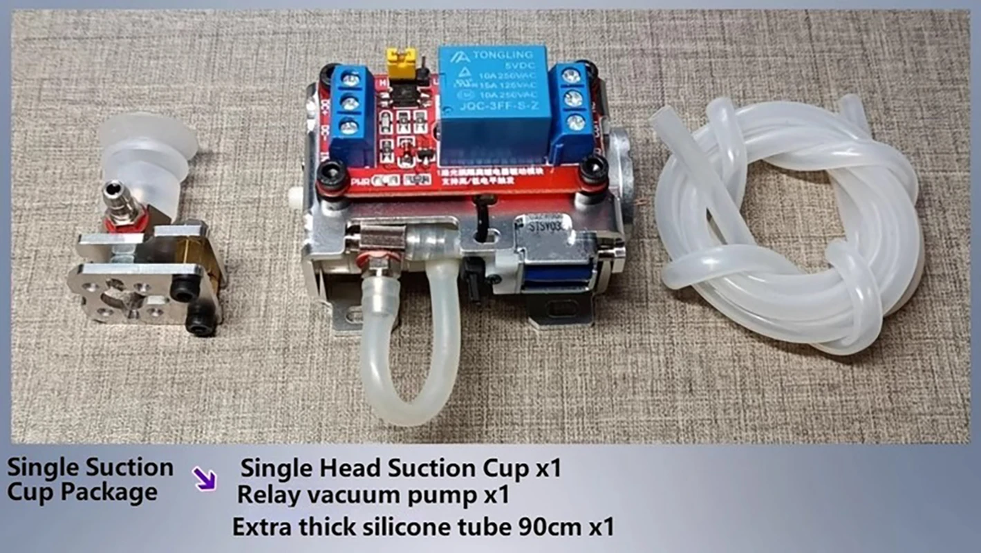 New Large Manipulator Relay Control Suction Cup Robot Arm Vacuum Pump Suction Cup Robotic Claw Gripper for Arduino Robot DIY Kit
