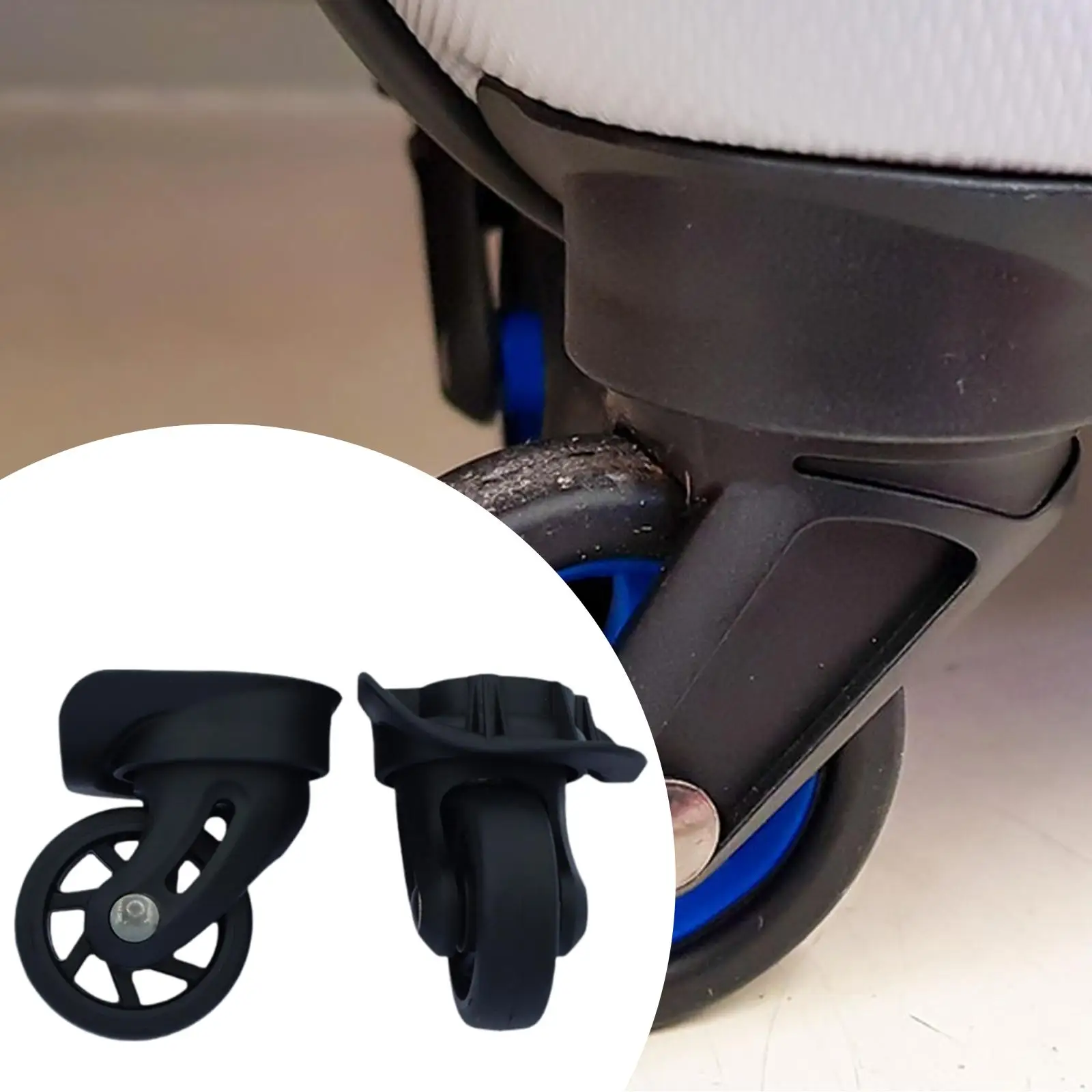 

2x Luggage Replacement Wheels Mute for Shopping Carts Luggages Luggage Box