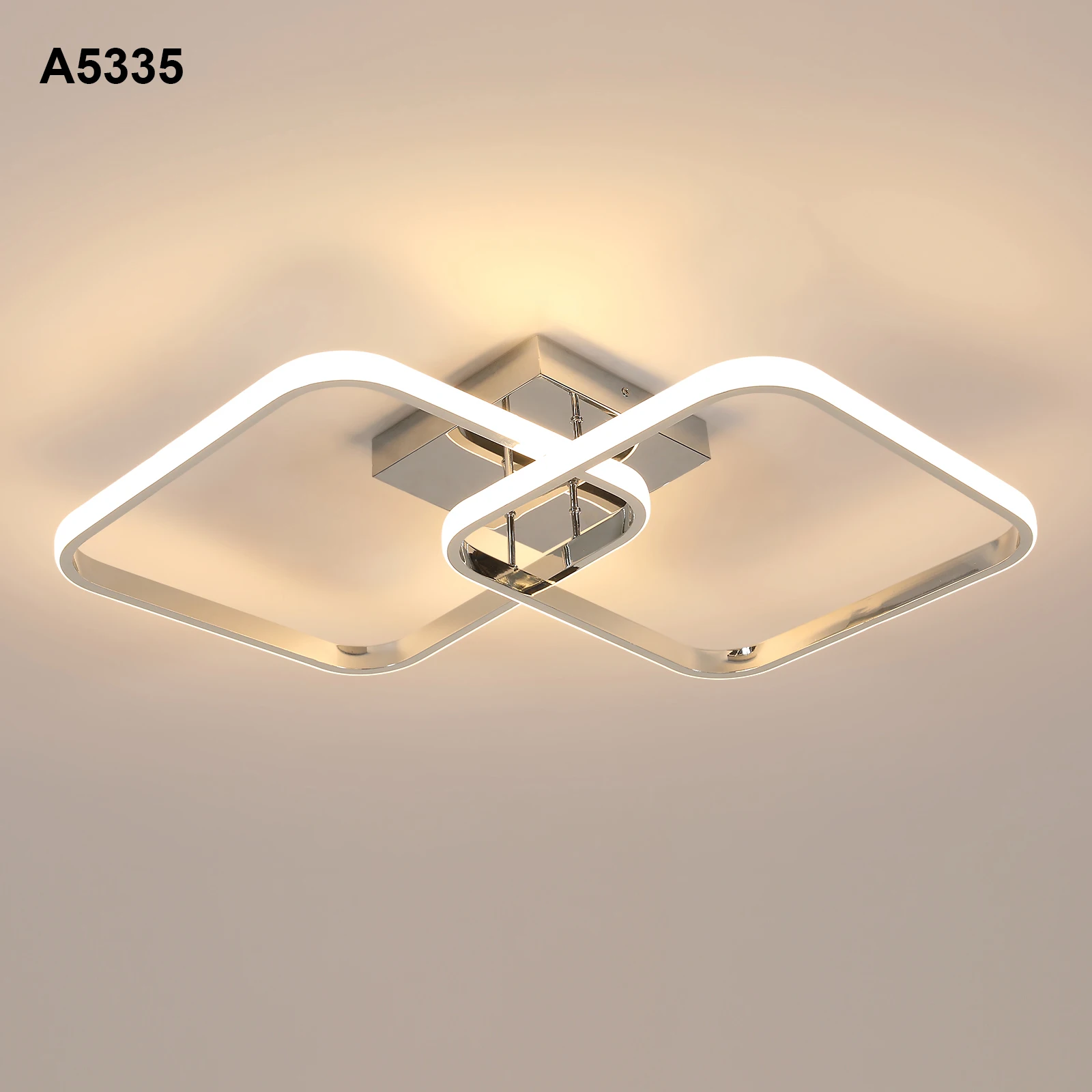 Moderne quadratische Deckenleuchte, LED-Kronleuchter, 42 W Acryl-Deckenleuchte für Küche, Esszimmer, Wohnzimmer, Studio, Büro, 6500 K – Detail 5