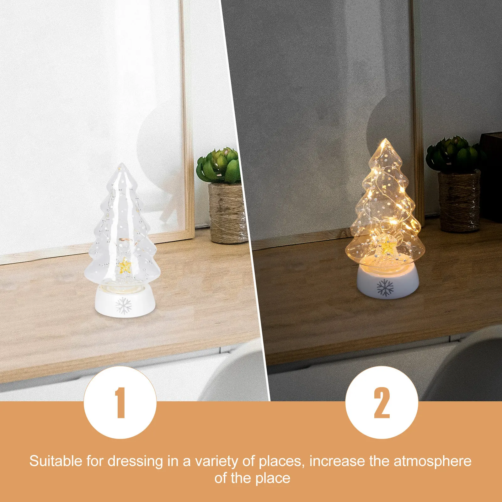 

1Pcs Small Night Lamp Desktop Glass Night Light Exquisite Warm Light Adornment Creative Chic Glass Lamp Lovely Bedroom