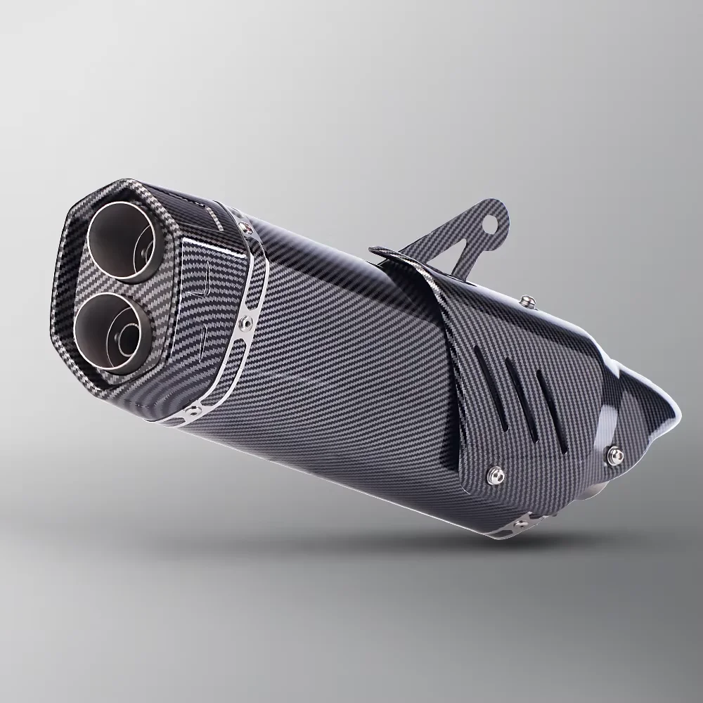 

Выхлопная система мотоцикла S8 с двойным отверстием и глушителем, надеваемая на 51 мм для R25 cbr250RR gsxr125 ninja400 450SR MT03 PCX