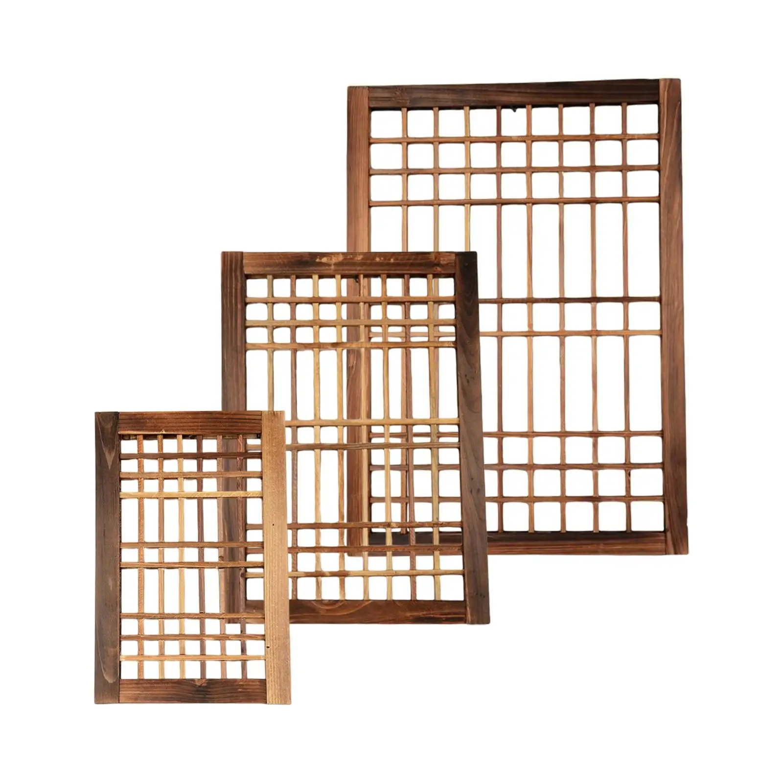 Wood Window Frame Garden Trellis Window Pane Easily Install Vintage Style