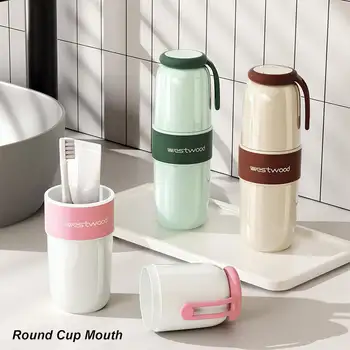 透明牙刷旅行盒帶蓋便攜式牙刷架和漱口杯,大容量牙膏收納盒 10 最佳銷售 旅行牙刷架 - №5