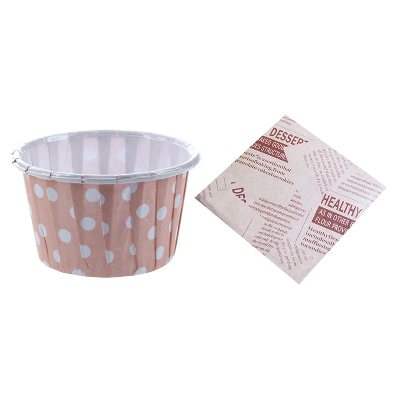 100X Cupcake Wrapper Paper Cake Case Baking Cups Liner Muffin Pink With 100Pcs 12X12cm Sandwich Donut Bread Bag