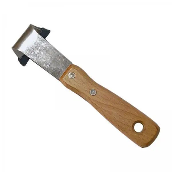 Wooden Handle Barks Removal Tool Iron Blade Shave Woodwork Scraper Spud for Landscaping and Posts