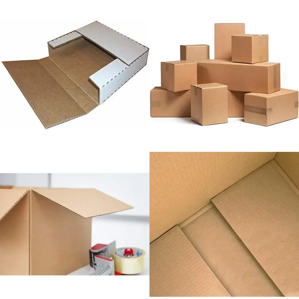 

Premium Record Album Mailers - 100 Pack Variable Depth Storage Boxes for Laser Discs and Books