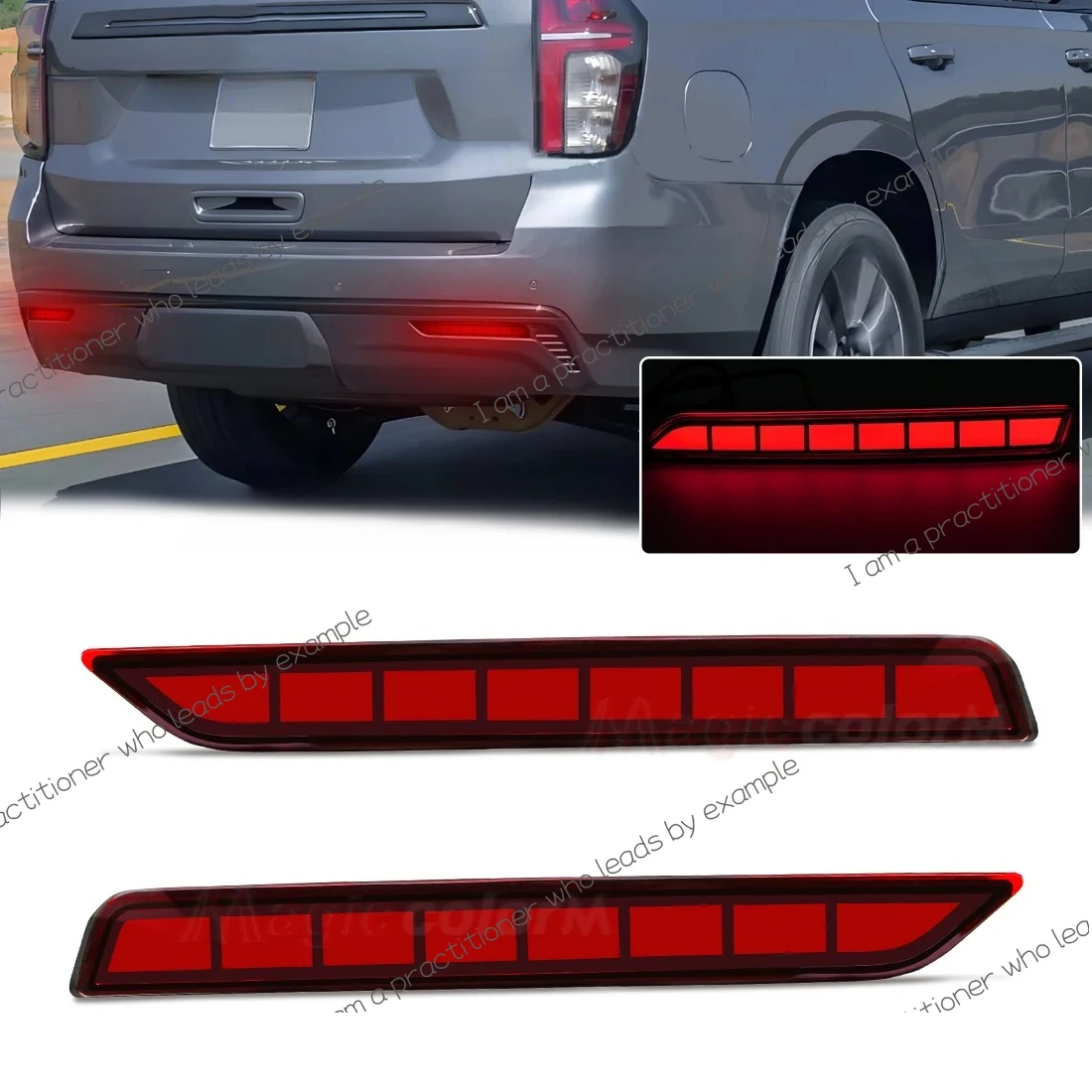 LED Tail Light For Chevrolet Suburban 2020 2021 2022 2023 Brake Lamp Rear Bumper Reflector Lights Dynamic Turn Signal Lamp 12V