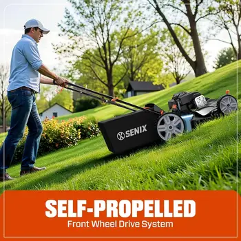 21吋自走式汽油割草機 - 前輪驅動,140cc四衝程Briggs & Stratton發動機,三合一集草袋、碎草功能 10 最佳銷售 自走式割草機 - №2