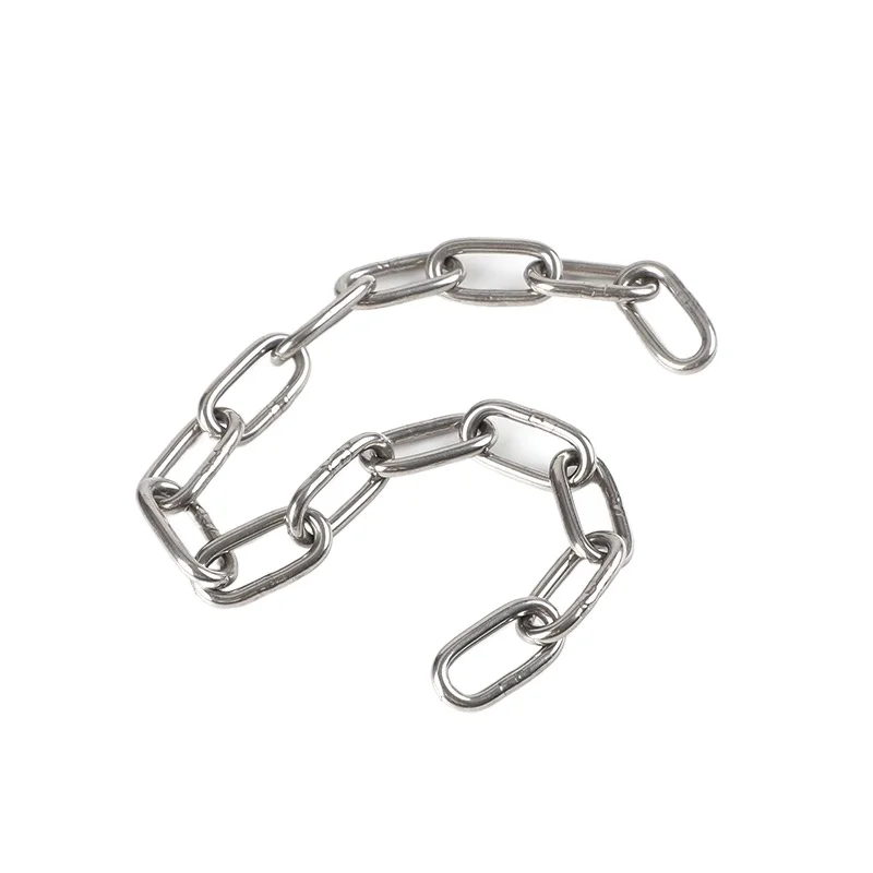 304 Stainless Steel Chain 1.2/3/4/5/6/8mm Diameter Hanging Swing Chain Lifting Pet Industry Welded Binding Chain Clothing Line