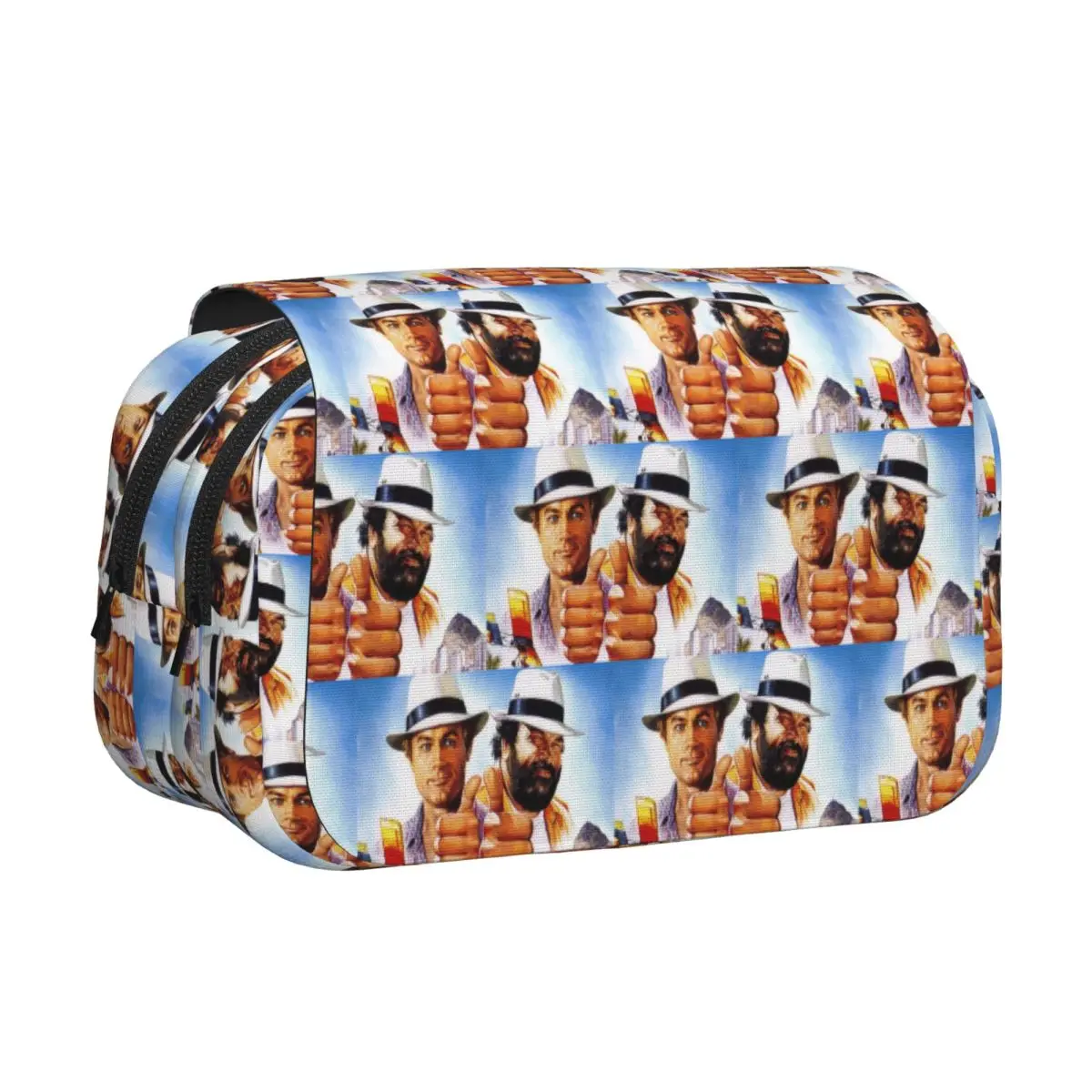Bud Spencer And Terence Hill Pencil Cases Pencil Pouch Hard Shell Leather Large Capacity Pen Box Pencil Bag for Boys Girls Gifts