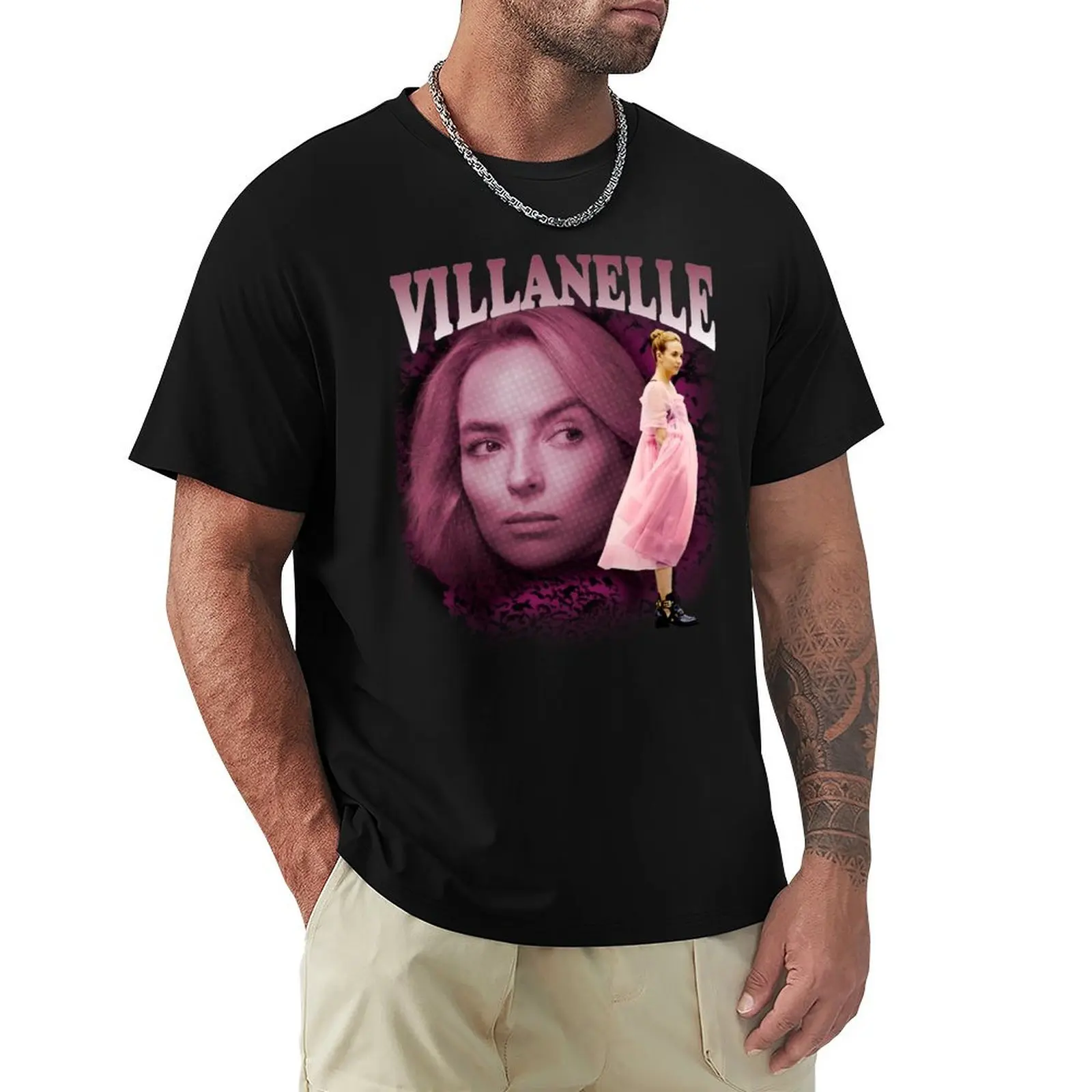 Villanelle, Killing Eve - Retro 90s Bootleg Style T-Shirt cotton t shirts high quality T-Shirt