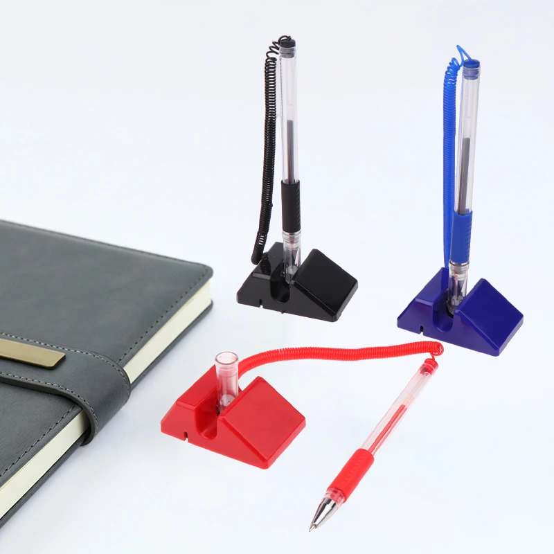 Настольный держатель 0,5 мм, фиксированная гелевая ручка, клейкая фиксированная гелевая ручка, счетчик гелевых чернил, рекламная авторучка для подписи, офисные и школьные канцелярские принадлежности