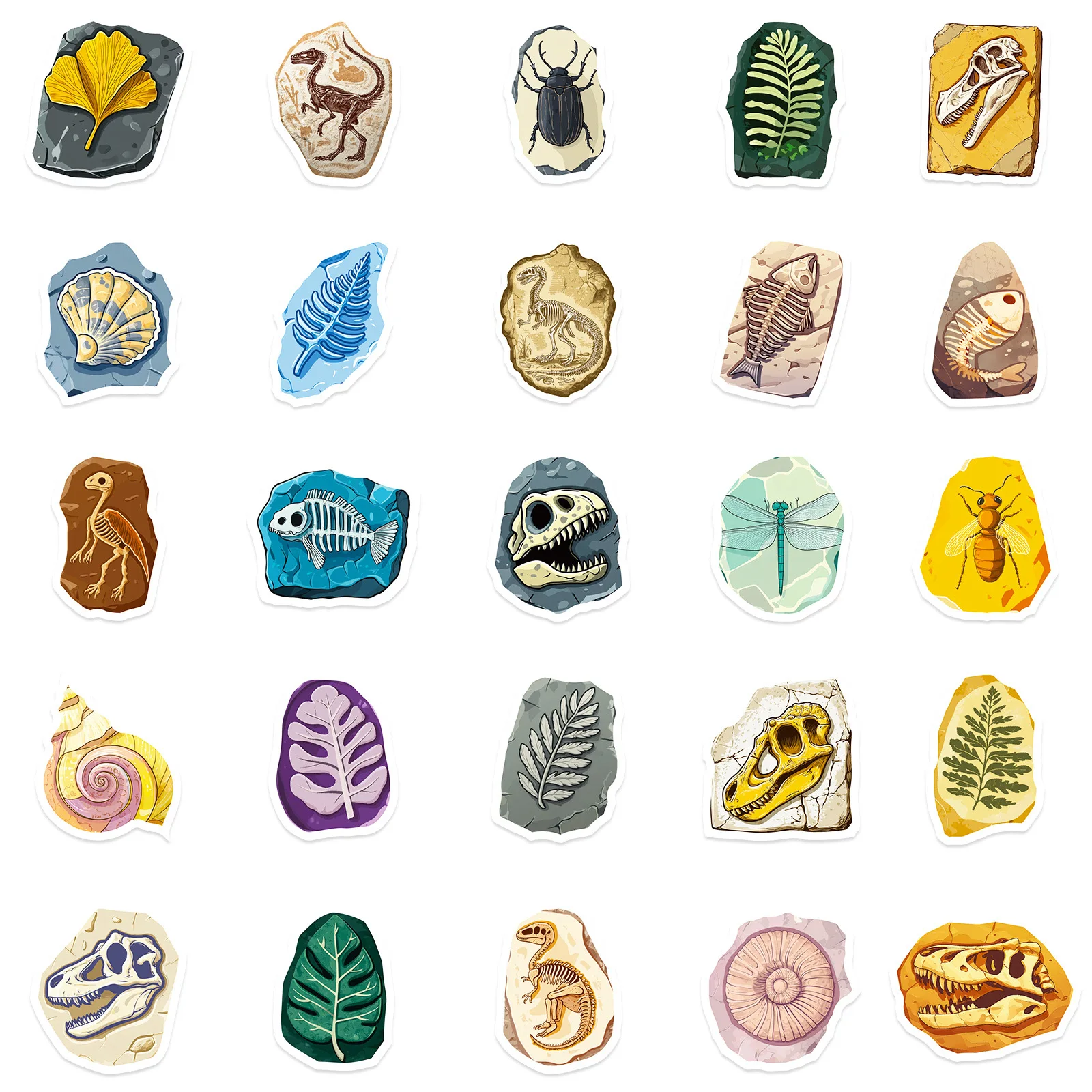 56 قطعة مخلوق الكرتون الأحفوري ملصقات مقاوم للماء ديناصور الحفريات الكتابة على الجدران الديكور DIY بها بنفسك الاطفال لعبة الثلاجة المحمول الغيتار الشارات