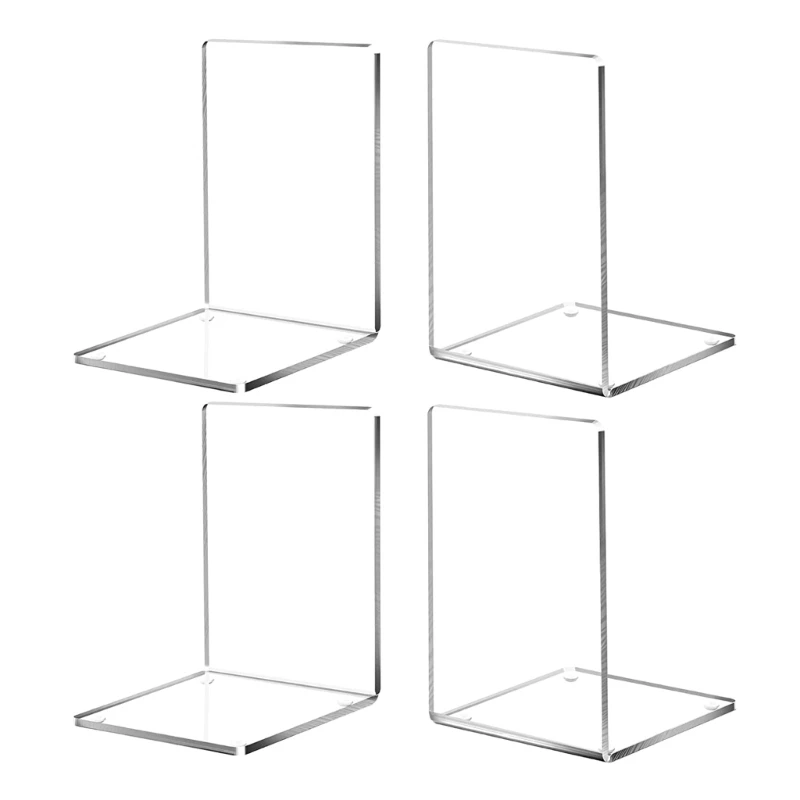 Clear Acrylic Books Stand Transparent Books Holders Display Stand for Displaying Pictures, Cookbooks, Notebooks Bookends