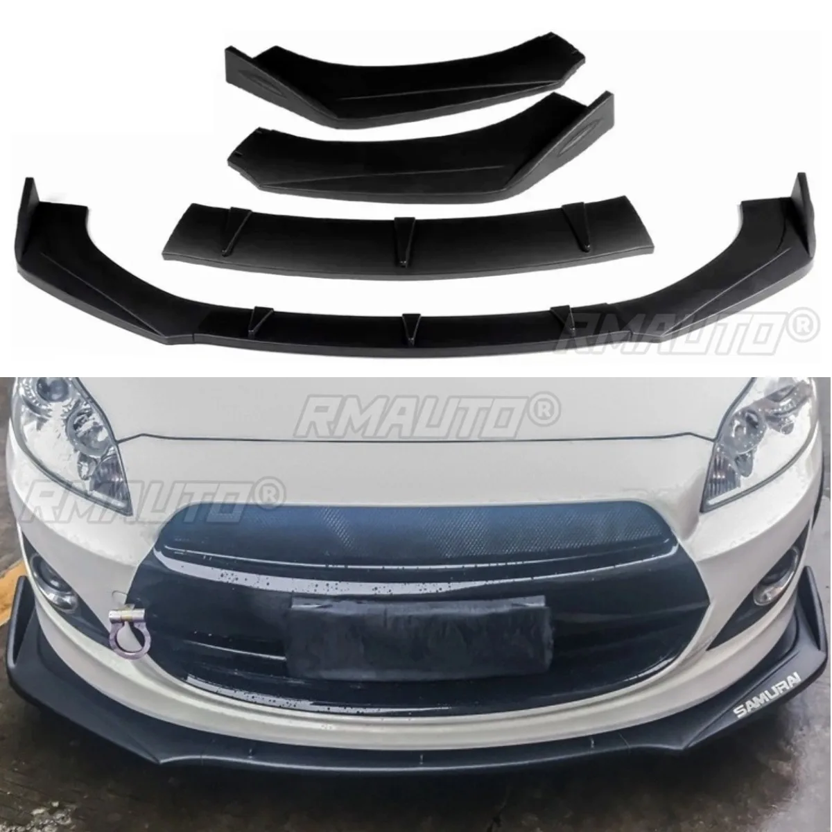 

Car Front Bumper Lip Front Bumper Splitter Diffuser Spoiler Bumper Protector Apron Body Kit For Great Wall C50 Car Accessories
