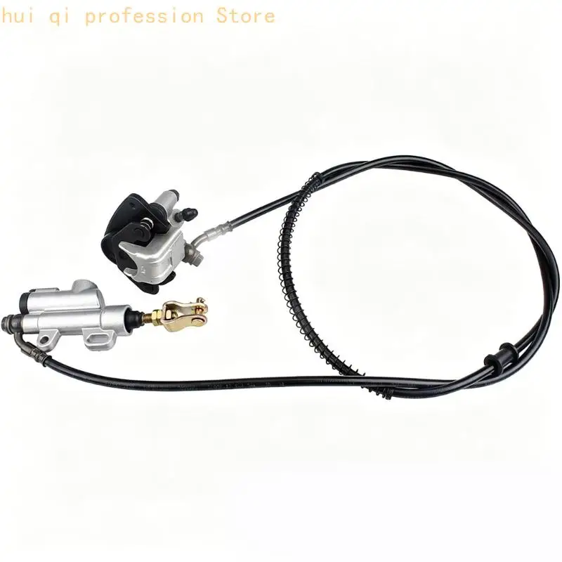 Hinterradbremsbaugruppe mit hydraulischer Bremspumpe, Schlauch und Bremssattel, Fußbremsen-Ersatzteil für 50-110CC-Reparatur – Detail 8