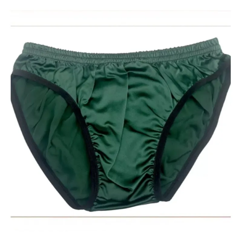 19 Momme Men Mulberry Silk Briefs Stretch Real Silk Underwear Breathable Convex Pouch Panties Soft Silky Lingerie