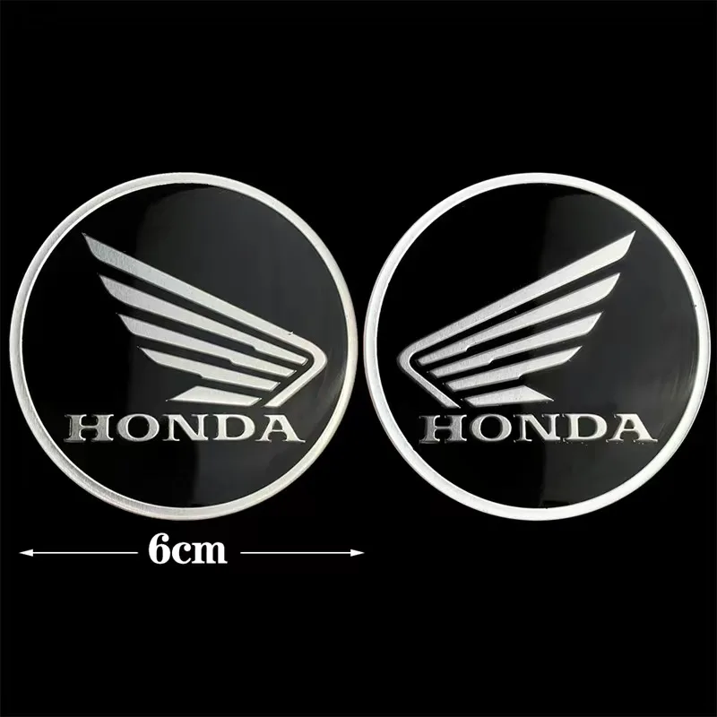 Honda Motorcycle Fuel Tank Logo 6cm Car Plate Wing Decal 3D Three-dimensional Buoy Laser Labeling Metal Label