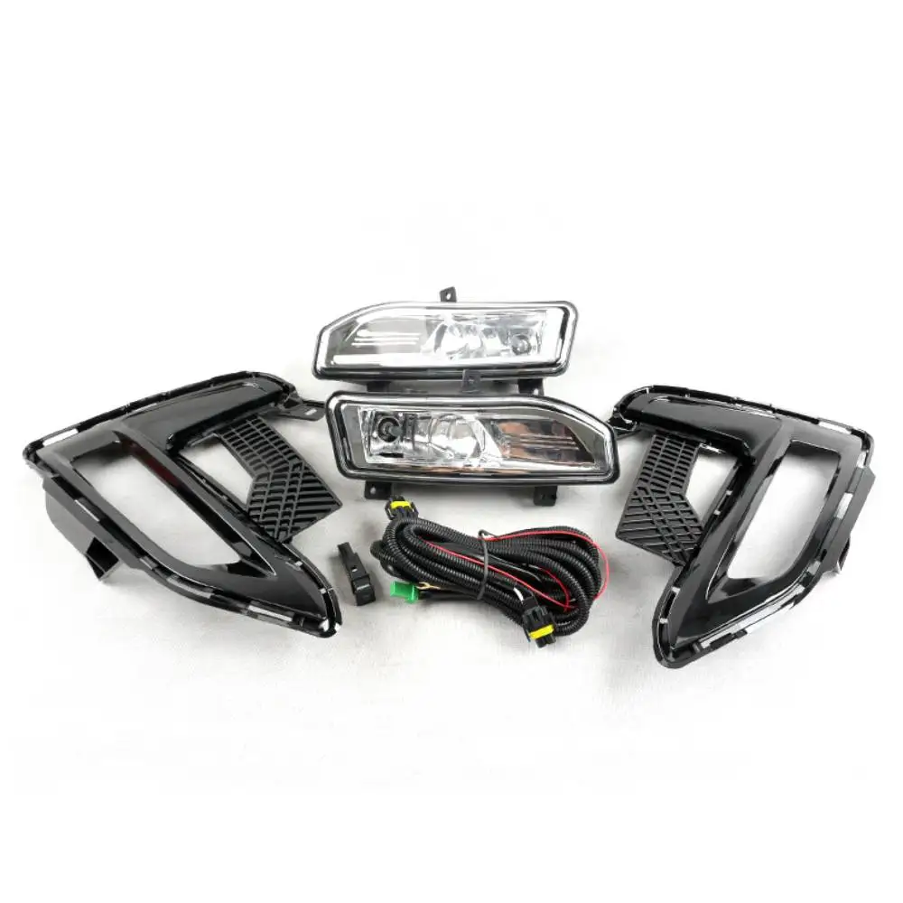 

July King Car Fog Lamp Assembly Kit for Nissan Sylphy Sentra 2020-2023, 4300K Halogen Fog Lamp Blub+ Frame + Harness + Switch