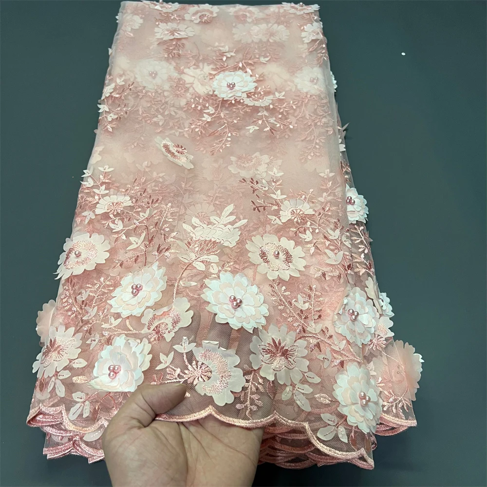 

Высококачественная африканская кружевная ткань 2025, кружевная ткань, гипюровый шнур, кружевная ткань, швейцарская вуаль с камнями для шитья платья ZJ057