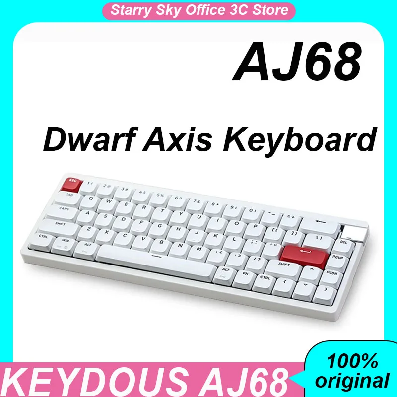

Keydous AJ68 Wireless Mechanical Keyboard Dwarf Axis Gasket Mute Portable PC Esports Laptop Gaming Office Keyboards