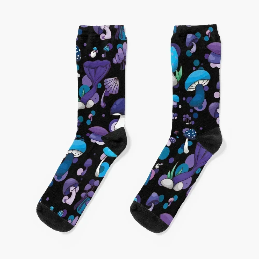 Mushroom - cool colours Socks custom sports gym floor christmas gifts Man Socks Women's