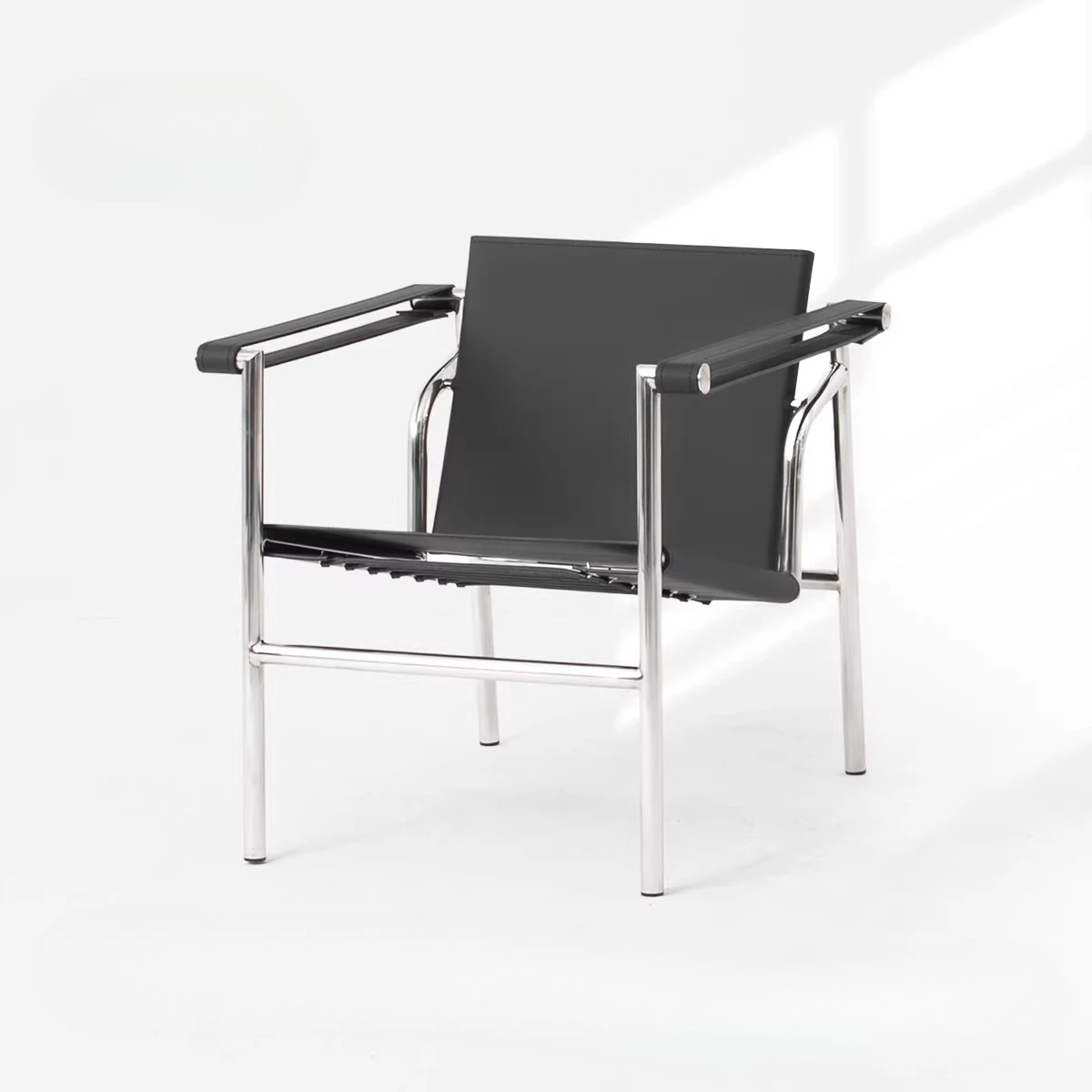 ee-Metal Stainless Steel Craft Household Living Room Single Armchair Leisure Reception Chair Study Desk Back Rest Chairs