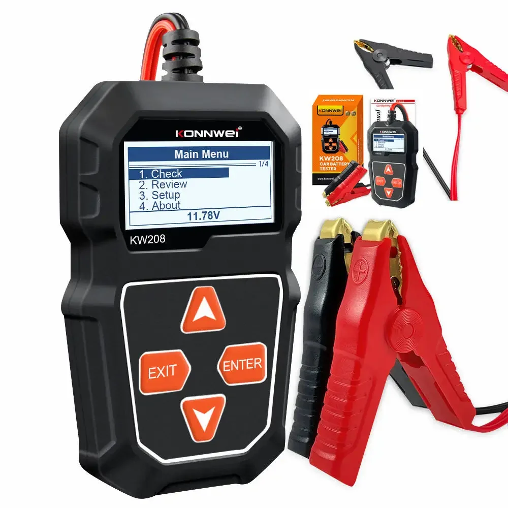 KOWWEI stable KW208 Car Battery Tester 12V 100 To 2000CCA Cranking Charging Circut Tester Battery Analyzer 12 Volts Battery
