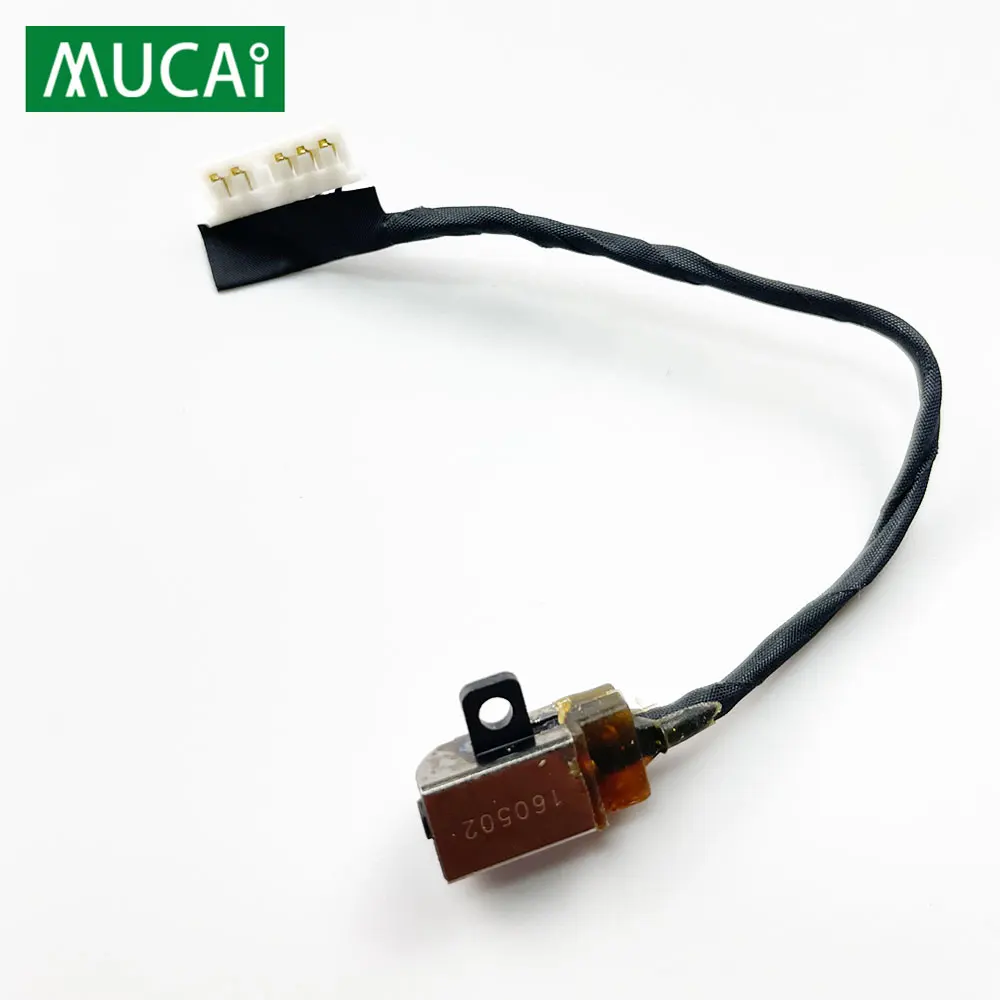 Conector de energia dc com cabo para dell, inspiron 15 5570 5575 17 5770 p75f cabo flexível para laptop 02k7x2