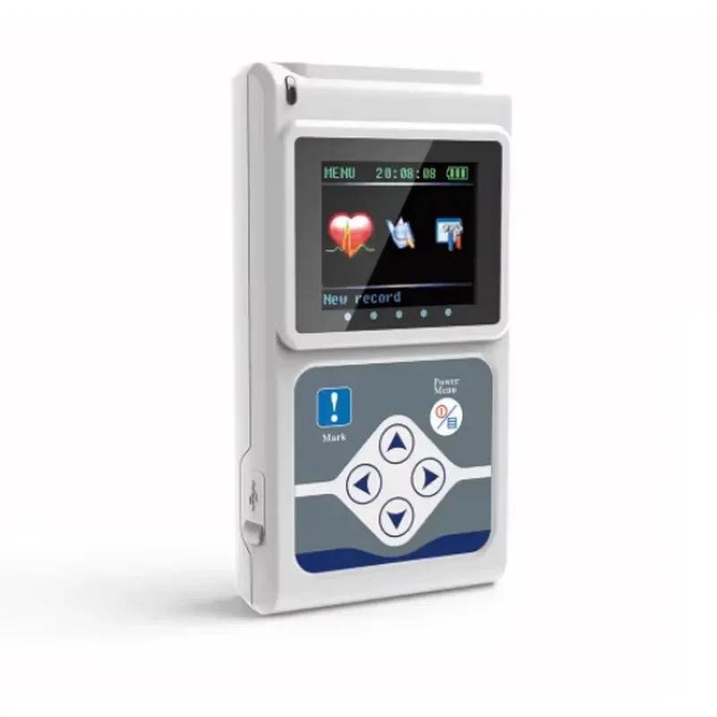 Rechargeable Dynamic Systems Record Electrode Stress Test Machine 12 Channel 12 Leads Holter with Factory Cheap Price