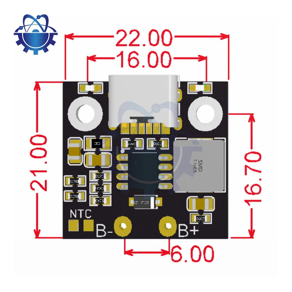 1S Li-Ion Battery Charging Module 5V Power Supply with Charge Indicator USB Boost Boost Power Module for DIY Charger