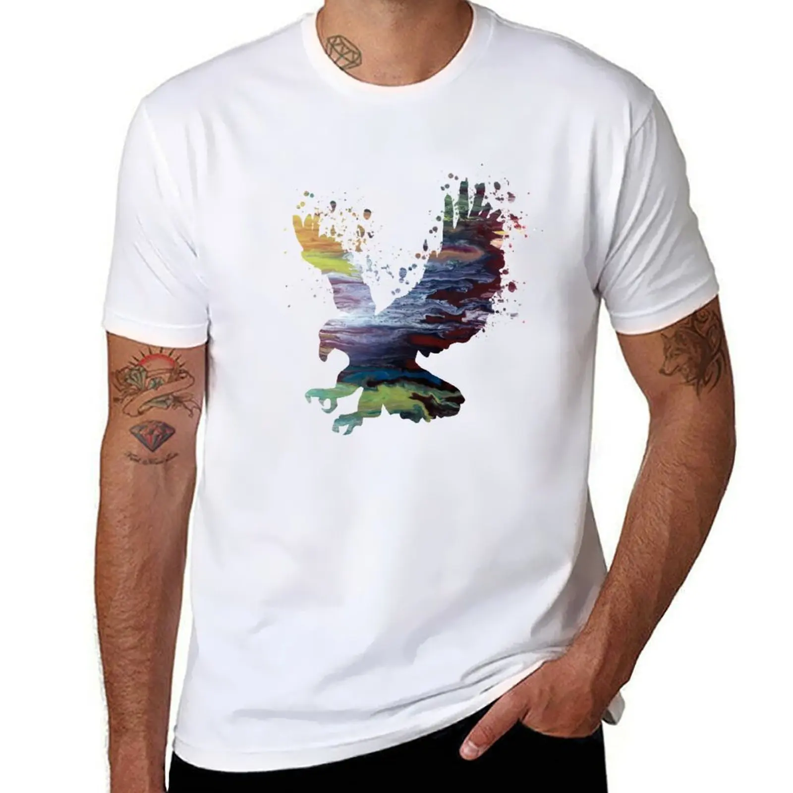 

eagle T-Shirt man t shirt heavy cotton black cotton t-shirt plain for man package T-Shirt