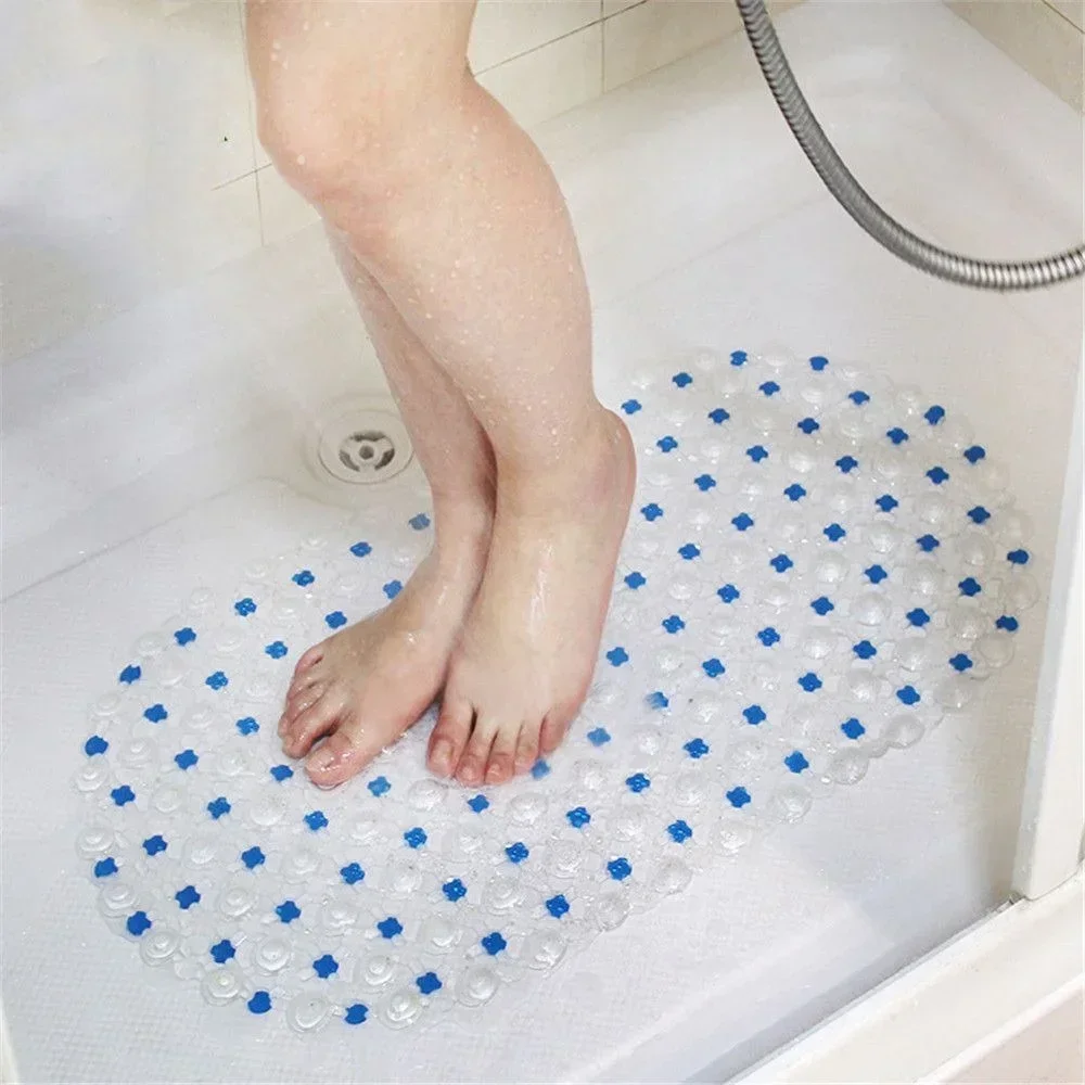 Bathroom suction cup anti slip pad PVC Anti-skid Bath Mats Rectangle Soft Shower Bathroom Massage Mat Non-slip Bath Carpet