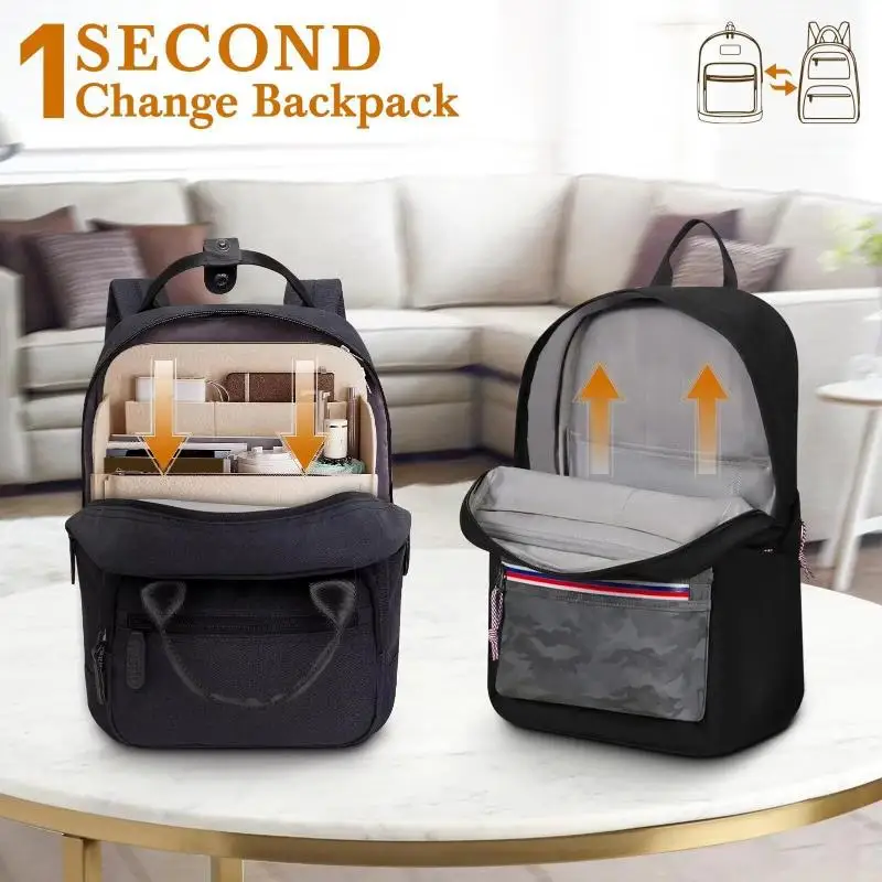 Lightweight Backpack Organizer Insert Large Capacity Multi Pockets Portable Bookbag Storage for School Student
