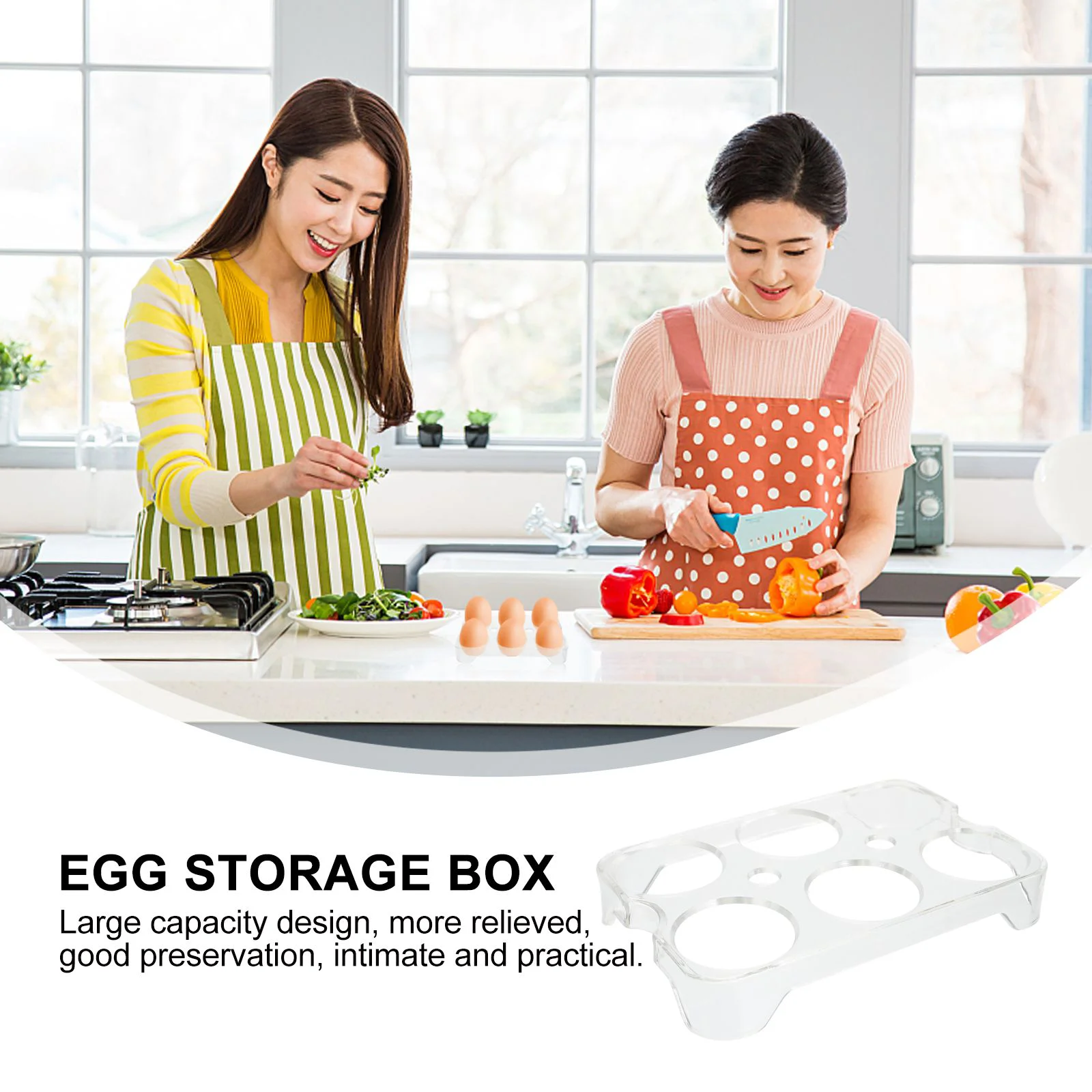 Egg Holder Organizers for Refrigerator Freezer Kitchen Storage Trays Egg Dispenser Holder Holds 8