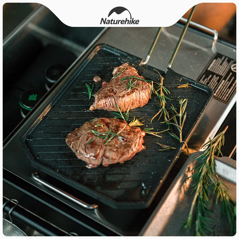 

Складная сковорода-гриль Naturehike для кемпинга, антипригарная, из нержавеющей стали, ультралегкая, для барбекю на открытом воздухе, кухонная утварь